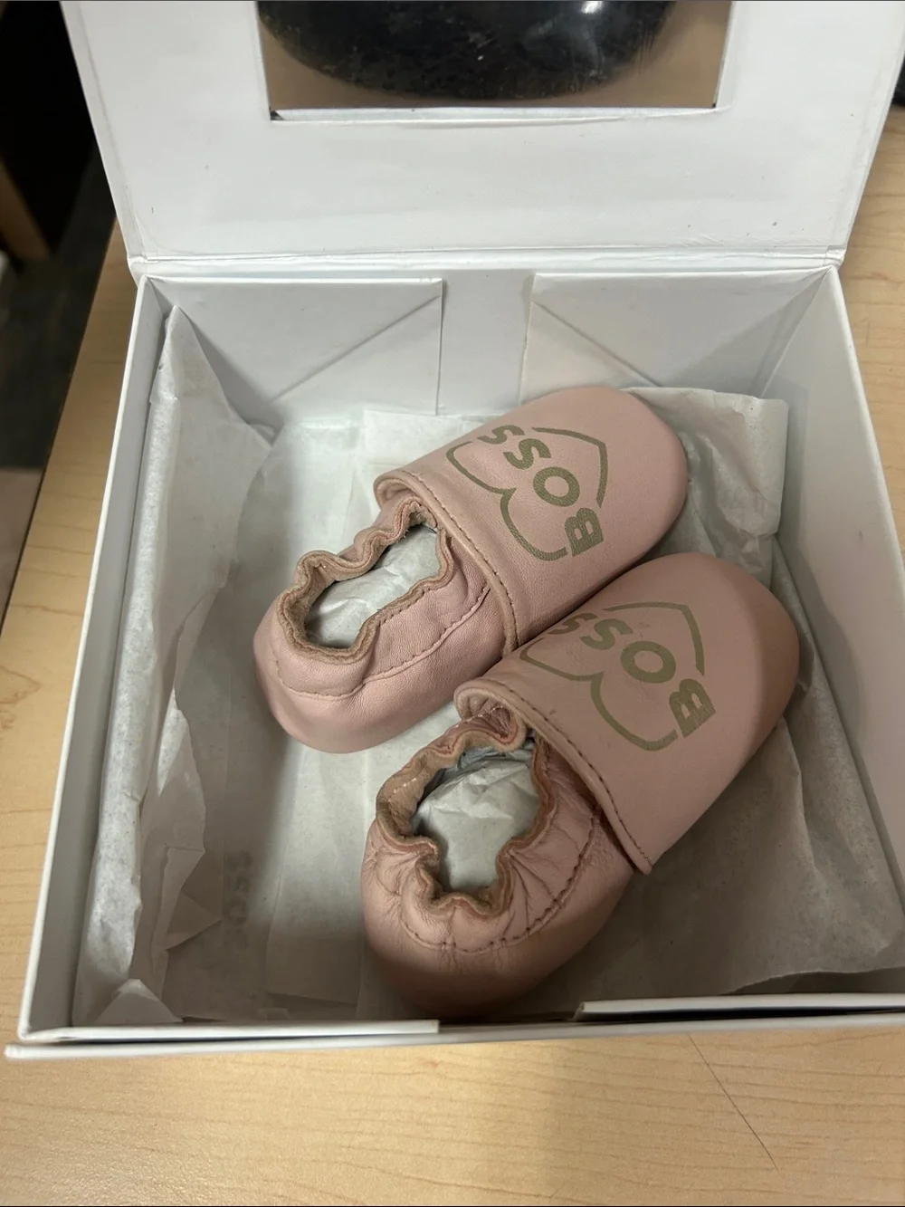 BOSS Pink Heart Toddler Shoes Size 4 / 19 European New with Box